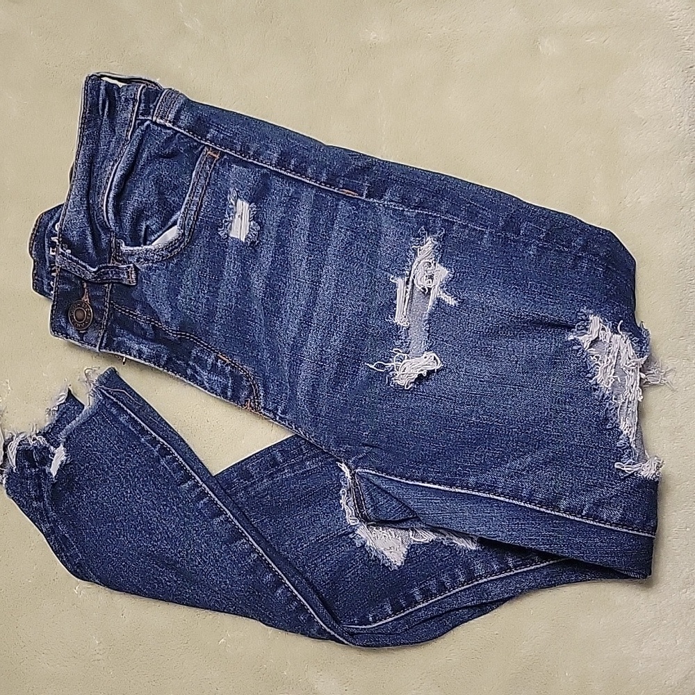 AE high rise distressed jeggings